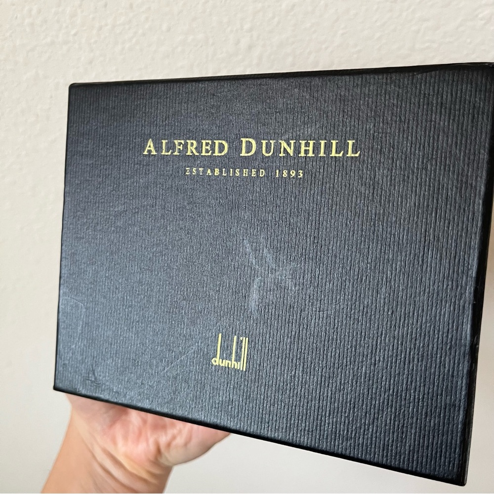 NWT Alfred Dunhill Men’s Minimalist Black Genuine Leather Credit Card Holder - Picture 3 of 11